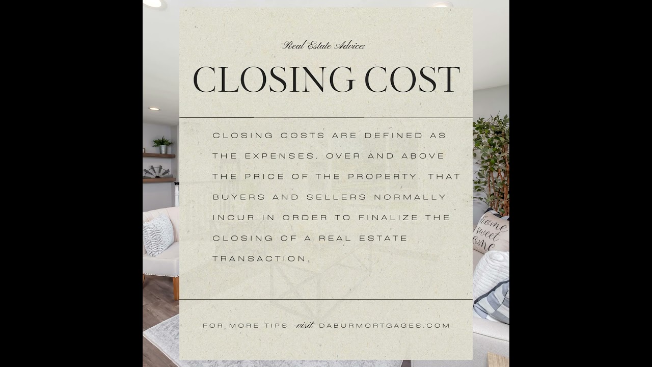 What is closing cost In real estate?