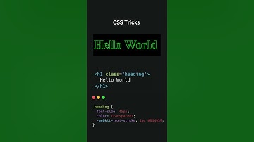 Color Outline of Text using CSS #shorts