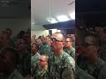 Soldiers at my chapel, Fort Benning GA, singing “Our God is an awesome God"