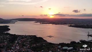 Puesta de sol de la ria de Ferrol desde Barallobre