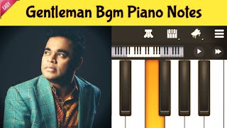 Gentleman Bgm | AR Rahman | Easy Piano Tutorial Resimi