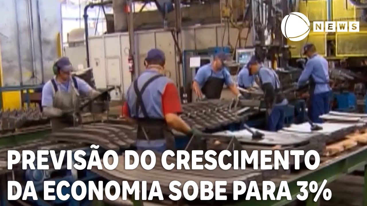 Previsão do crescimento da economia sobe de 2,9% para 3%