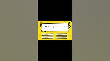 What has legs but cannot walk? | Great Mind Official