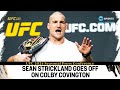 Sean Strickland went OFF on Colby Covington 😳 UFC Seasonal Press Conference | #UFC296