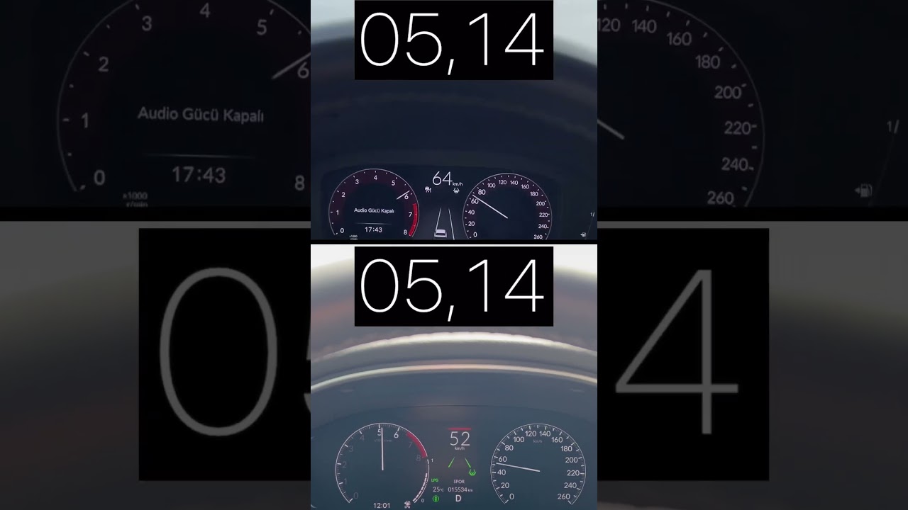 Honda Civic 0-100 Hızlanma 129 Hp vs 182 Hp