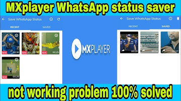 MX player Status saver not working problem fixed 100% solution tamil //youtube monster