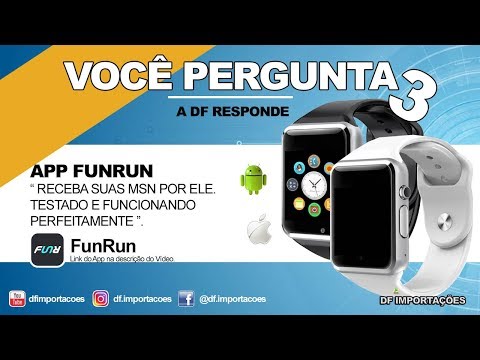 Relógio Inteligente A1 ou SmartWatch Preto - App Techmade Smartwatch Round.  