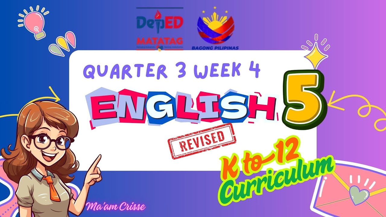 ENGLISH 5 QUARTER 3 WEEK 4 REVISED K12 CURRICULUM - YouTube