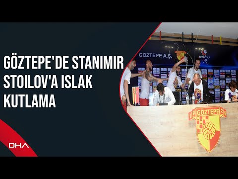 Göztepe'de Stanimir Stoilov'a ıslak kutlama