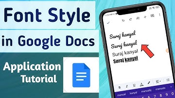 How to Change Text Font Style on Google Docs App