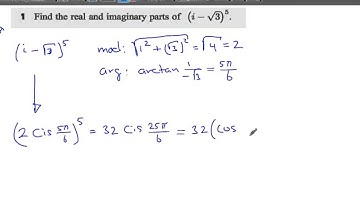 IB Complex Numbers find Re and Im parts