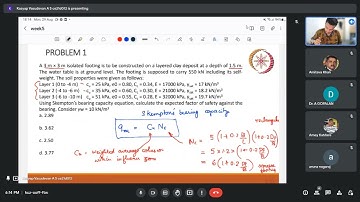 Interactive session | NPTEL Course CE67 | Foundation Engineering Week 5