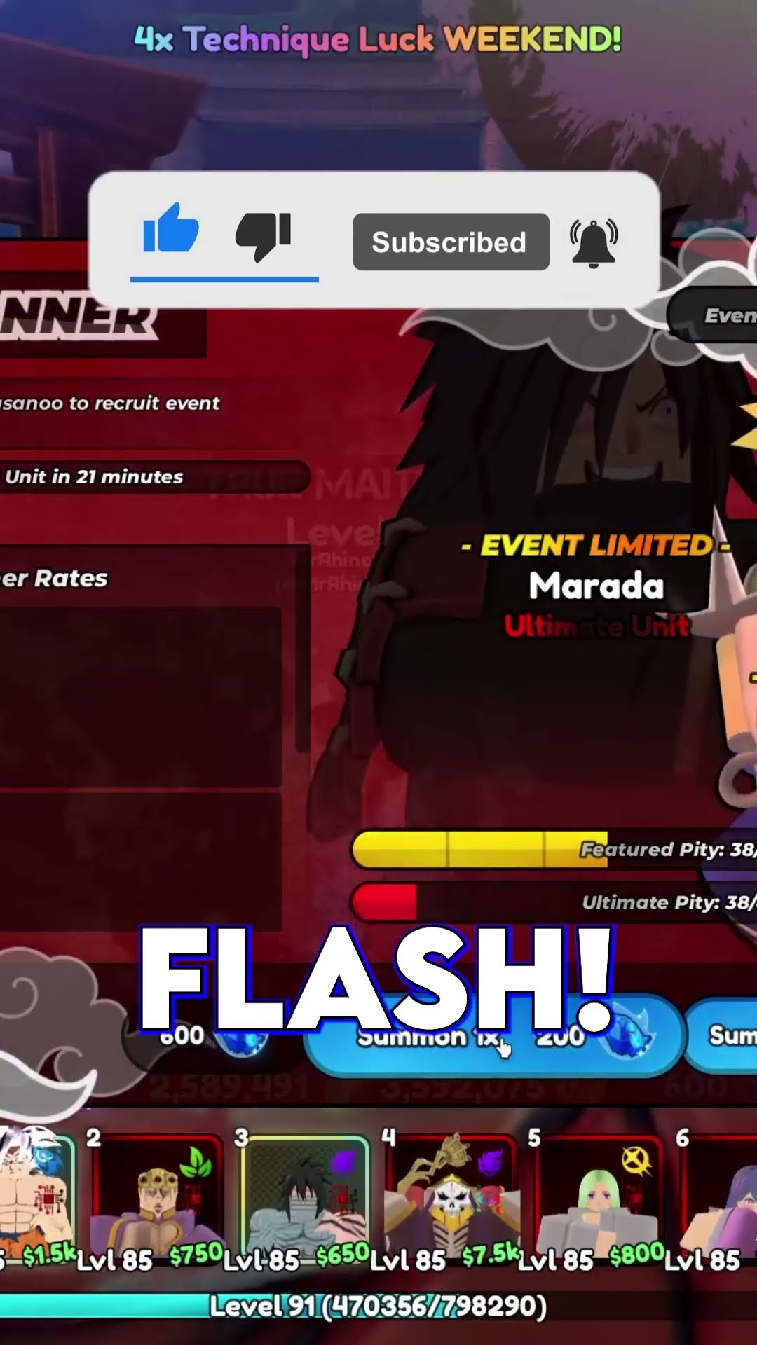 CRAZY Avatar Flash Beast Cloak Luck In Anime Last Stand!