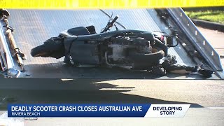 Scooter rider dies in crash with 2 cars in Riviera Beach