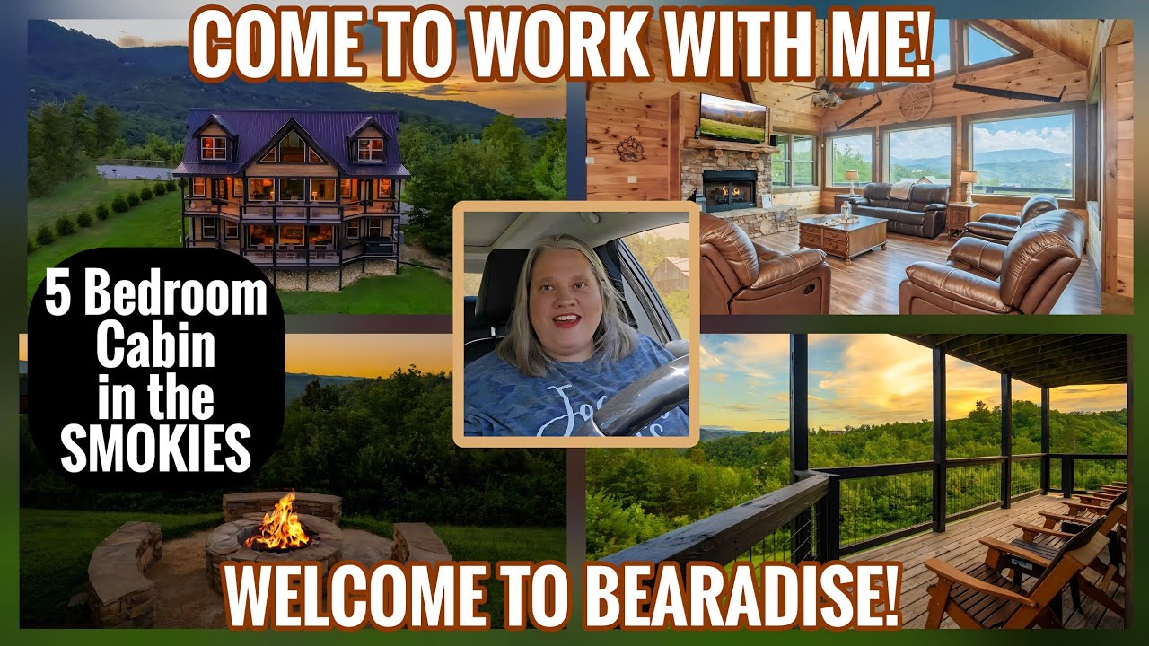 Come with me to Bearadise! Five Bedroom Cabin Rental in the Smokies! AMAZING VIEWS!