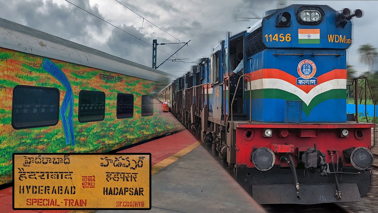 HYDERABAD to HADAPSAR (PUNE) Train Journey Highlights AUG 2021 YouTube