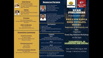 Day 1 Part 1 of Workshop on Fundamentals of Interpreting NMR Spectra