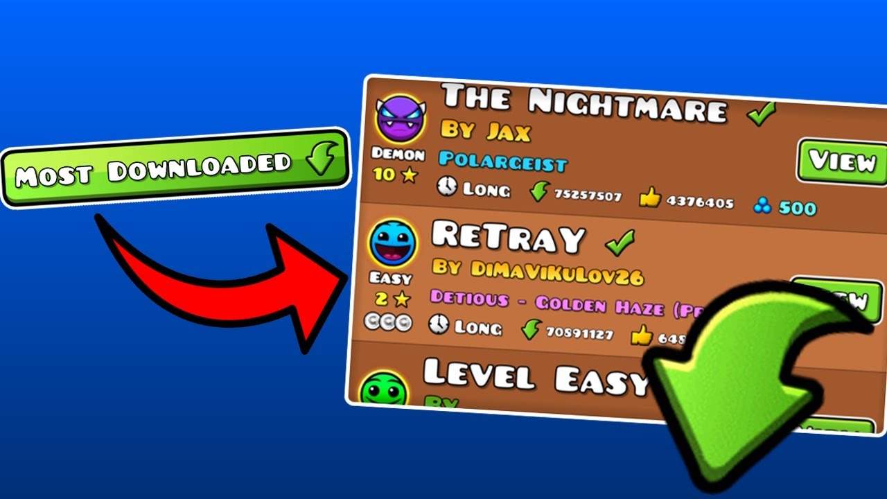 Playing the Most Downloaded Levels in Geometry Dash - YouTube