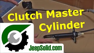 Jeep clutch master cylinder and slave cylinder replacement: Jeep Wrangler YJ  - YouTube