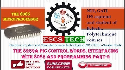 Lec-49 The 8259A PIC control words, interfacing with 8085 and programming Part-2
