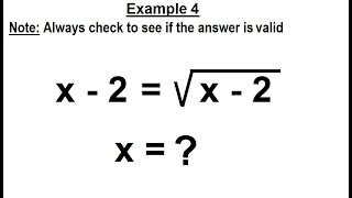Algebra - Ch. 23: Solving Equations with Radicals (5 of 16) Example 4