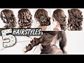 ТОП 5. Простые и Красивые Прически из локонов  на Новый год 2021. 5 New easy hairstyles with curls