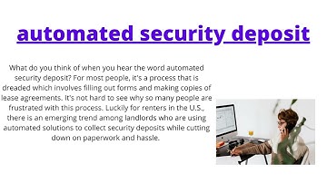 automated security deposit