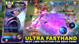 LING ULTRA FASTHAND DESTROYS ENEMY - SUPER AGGRESSIVE   ON POINT Ling Gameplay Mobile Legends