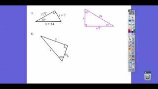 Special Right Triangles - Module 18.3 (Part 2)