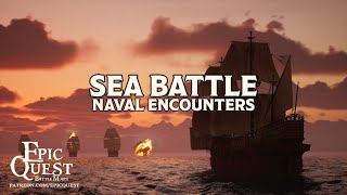 Sea Battle - Naval Encounters | Animated maps / battlemaps for tabletop roleplaying games | D&D