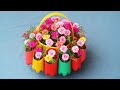 The Idea To Recycle A Plastic Container Makes a Beautiful Flower Pot For A Small Garden