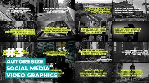 Social Media Video Graphics - Autoresize Premiere Pro Templates