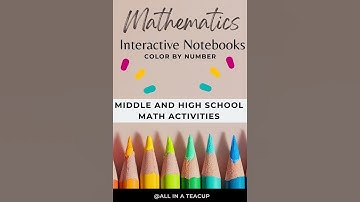 Math Interactive Foldable Notebook with Color by Number Activities
