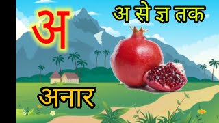 अ से अनार, आ से आम, इ से इमली,क से कबूतर, ख से खरगोश, Hindi Varnmala,a se anar, अआइईउऊऋ