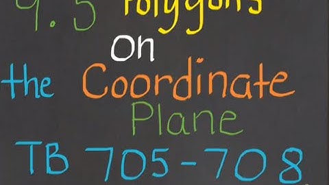 9.5 Polygons on the Coordinate Plane **REQUIRED**