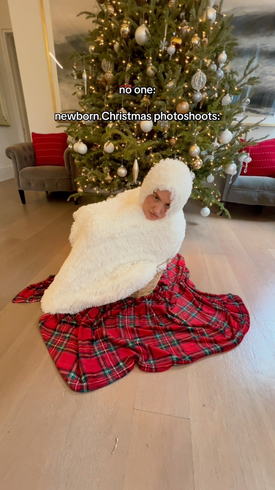 newborn Christmas photoshoots be like ???