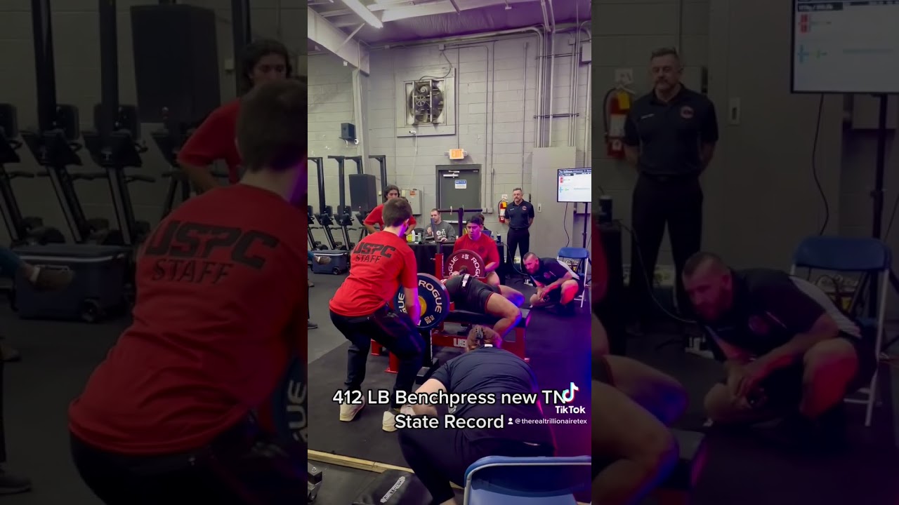 412.2 Benchpress new uspc junior/open state record 