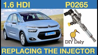 C4 Picasso 1.6 HDI Injector replacement P0265 Engine misfiring