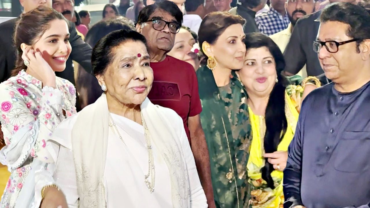 Raj Thackeray, Sonali Bendre, Asha Bhosale, Vicky Kaushal, Riteish Deshmukh At Marathi Bhasha Diwas