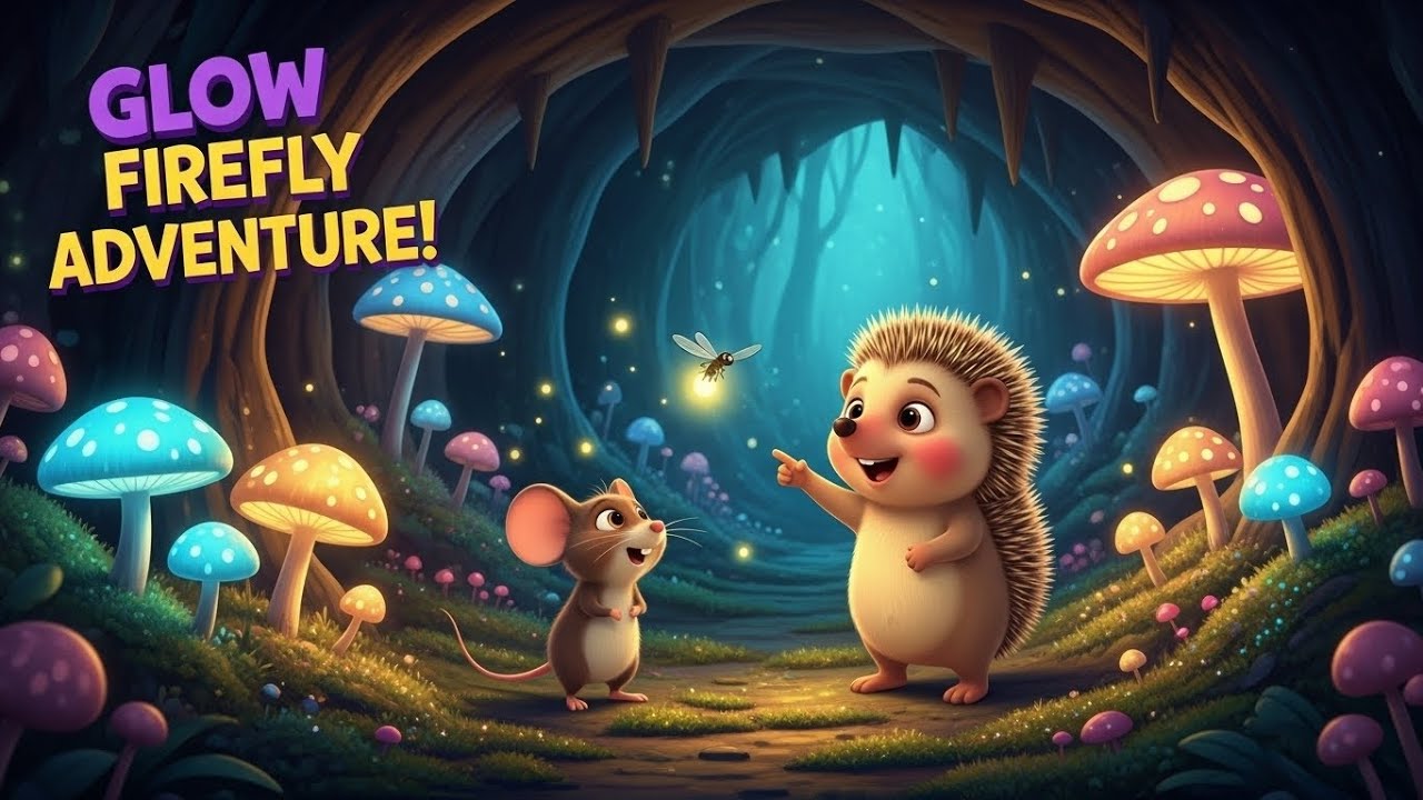 Pippa the hedgehog & Toby the mouse Magical Forest Adventure | Glow Firefly Kids Song | Nursery Song