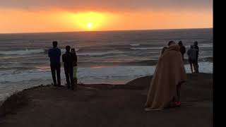Timelapse of the sunset at Pacific ocean beach, in San Gregorio, California.
