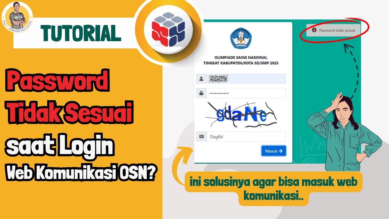 Solusi password tidak sesuai saat login Web Komunikasi OSN Terbaru
