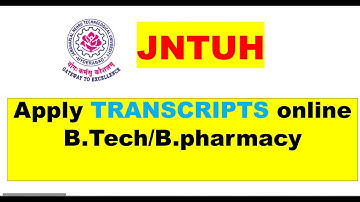 How to Apply for Transcripts online in JNTUH || apply for transcripts online|| pinpharma || 2021