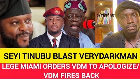 E DON RED🔥TINUBU SON (SEYI TINUBU) BLAST VERYDARKMAN  NIGERIANS IN SH0CK AS VDM DID THIS CURSED HIM
