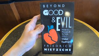 BEYOND GOOD AND EVIL FRIEDRICH WILHELM NIETZSCHE BOOK CLOSE UP AND INSIDE LOOK
