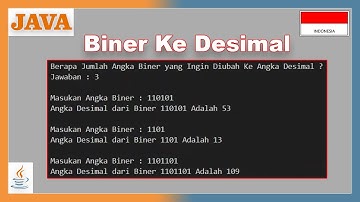 Program JAVA Konversi Angka Biner Ke Angka Desimal