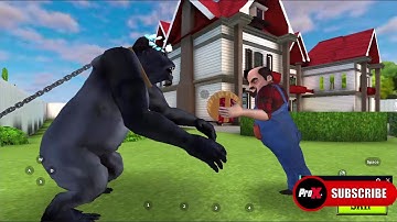 scary stranger 3d  Gorilla attack the Neighbar