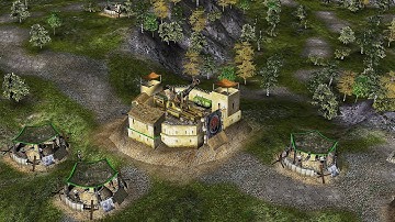 GLA Fortress vs 3 USA Air Force INCOMPLETE MAP - C&C Generals Firestorm