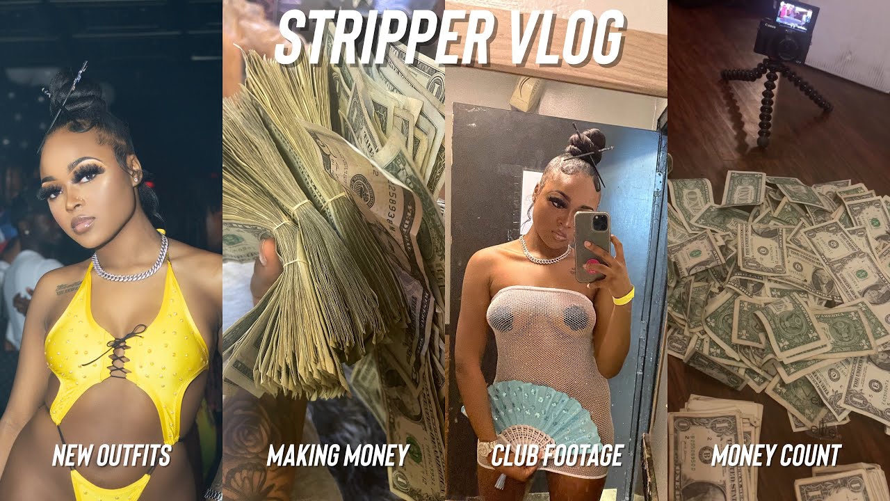 atlanta stripper vlog new club , new outfits , money count .. vlog 008