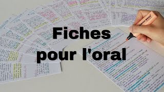 Comment je fais mes fiches de Français !